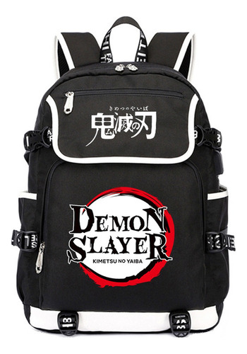 Mochila De Anime Demon Slayer Kamado Nezuko Usb, Mochila Esc