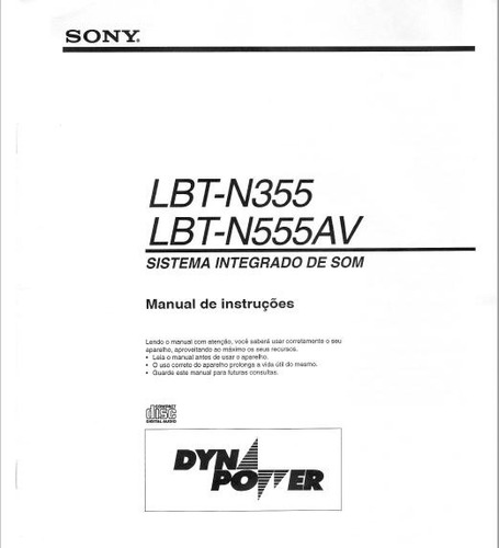 Manual Do Proprietário Sony Lbt-n555av/lbt-n355