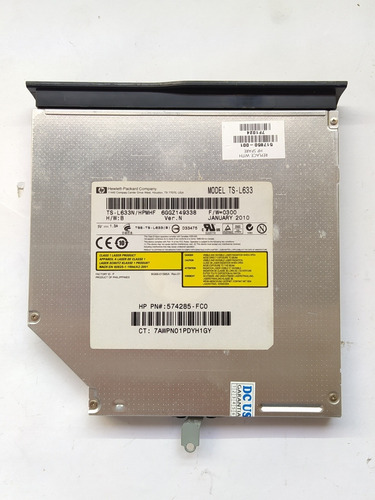 Drive Leitor Gravador Dvd Cd Ts-l633 Notebook Hp G61-410sa