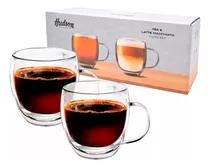 Comprar Taza Asa Café Bebidas Doble Pared 150ml Vidrio Hudson Hsk