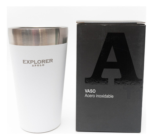 Vaso Térmico Explorer 473ml Acero Inox Frio/caliente T1 Color Blanco 473