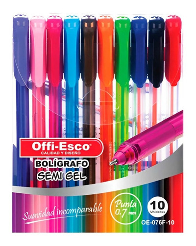 Estuche De Boligrafos Offi-esco X 10 Unidades 