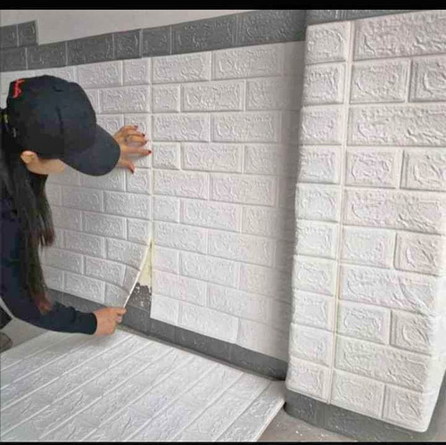 Imagen 3 de 5 de Papel Tapiz Blanco 3d Pegatinas De Pared Autoadhesivo Hogar