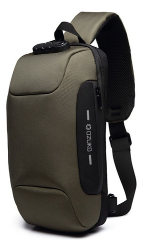 Ozuko Sling Usb Mochila De Pecho Antirrobo For Hombre