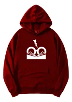 Comprar Buzo Canguro Hoodie Hombre Mujer Bordo Algodón Estampado 03