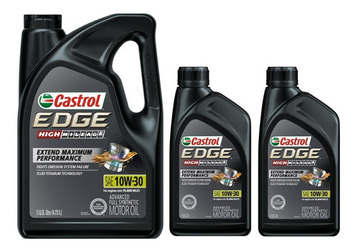 Aceite Sintetico Castrol Edge 10w-30 Alto(4.73 L + 2 946 Ml)