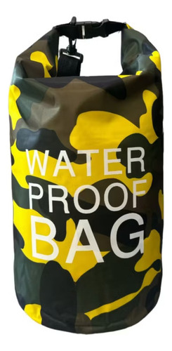 Bolsa Seca Camuflada, 10 Litros, Basic Color Amarillo