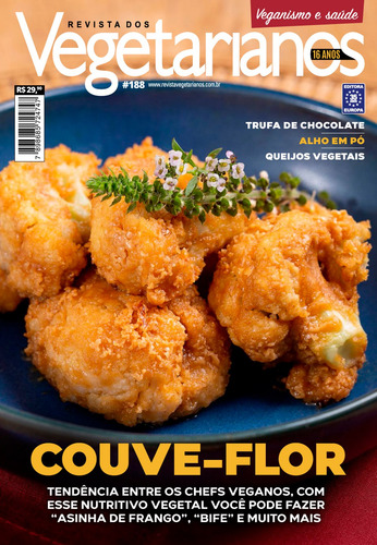 Revista dos Vegetarianos 188, de Editora Europa. Editorial Editora Europa, capa mole em português, 2022