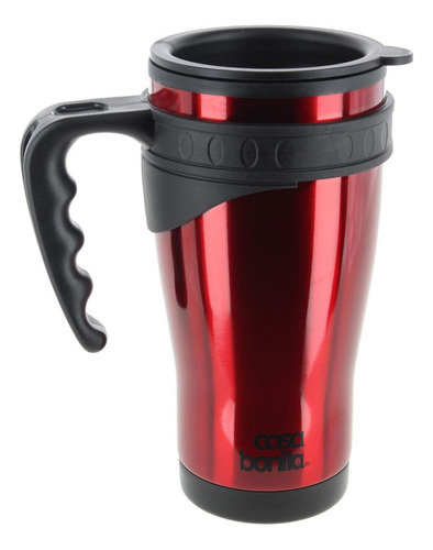 Mug Acero Viajero Acero 0.4 Litros Rojo Casa Bonita