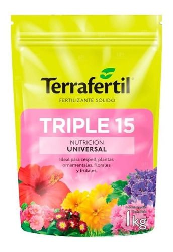 Triple 15 Fertilizante Frutal Florales Ornamentales 3kg Grow