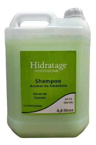 Hidratage Shampoo Hidratante Extrato De Cupuaçu 4,6 L S/ Sal