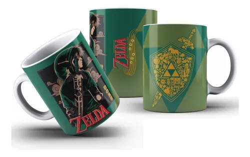 comprar Caneca Gamer Zelda Ocarina Of Time Link Espada Escudo