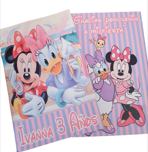 Minnie Mouse Libros Colorear Personalizados 10 Pz Y Crayones