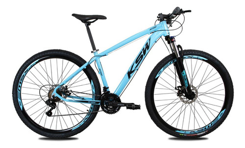 Bicicleta Ksw Aro 29 Modelo Xlt Cambios Shimano 24v C/ Trava Cor Azul Tamanho Do Quadro 19