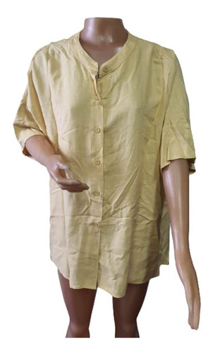 Camisa De Semilino Cuello Mao, Mangas Cortas T 1 - Juana