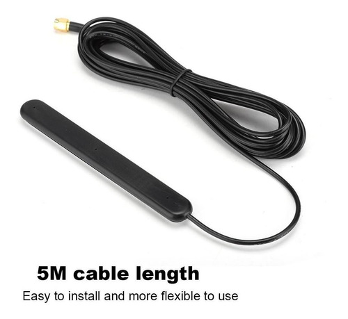 Fm/dab/dab+ Antena De Radio Digital 5m Sma 20db 5v/15ma Adhe