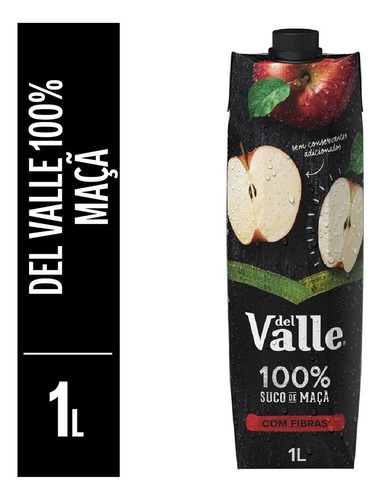 Suco 100% Maçã Del Valle Litro