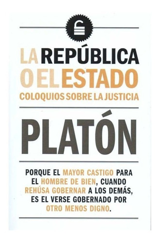 La Republica O El Estado.  Platon