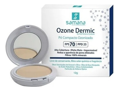 Ozone Dermic - Pó Compacto Fps70 Ppd25 12g Samana