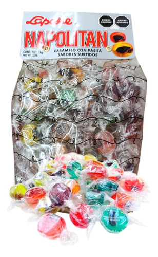 Napolitano Caramelo Con Pasita 3 Kg Laposse Sabor Surtido