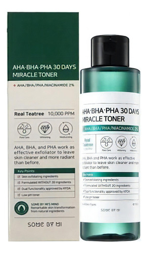 Loção Aha Bha Pha 30 Days Miracle Toner Some by Mi de 150mL