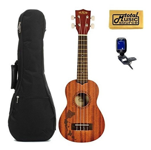 Paquete De Ukelele Soprano De Caoba Kala Ka-15s-h1 Con Funda