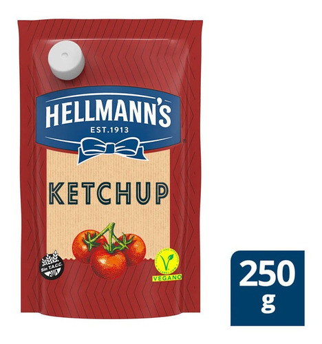 Ketchup Hellmanns Con Tomate Doypack X 250 Gr