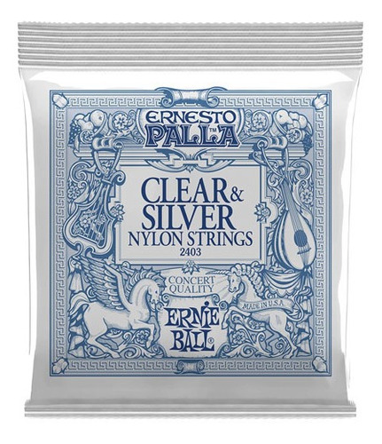 Encordado Clasica Ernie Ball E Palla Clear Silver