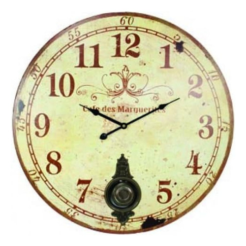 Grande 23  Reloj De Pared Con Pendulo ~ Antiguo Estilo Prov