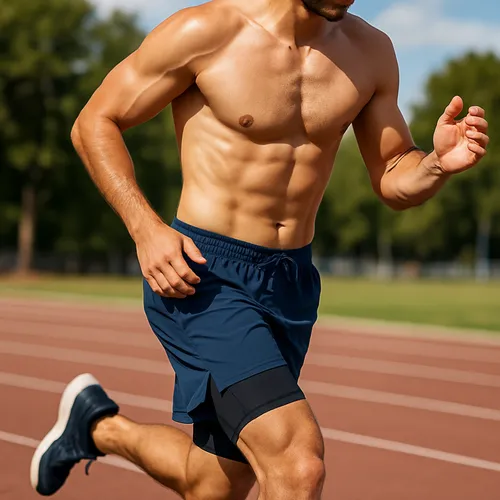 Short Duplo 2 Em 1 Para Corrida Bolso Interno Proteção Uv20+