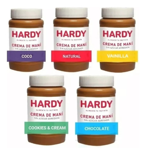 Crema De Maní Hardy - Sin Azúcar - 100% Natural - 380g (x2)