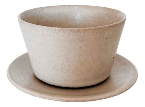 Taza / Tacita De Te Sin Asa Con Plato Ceramica | Mik Grey