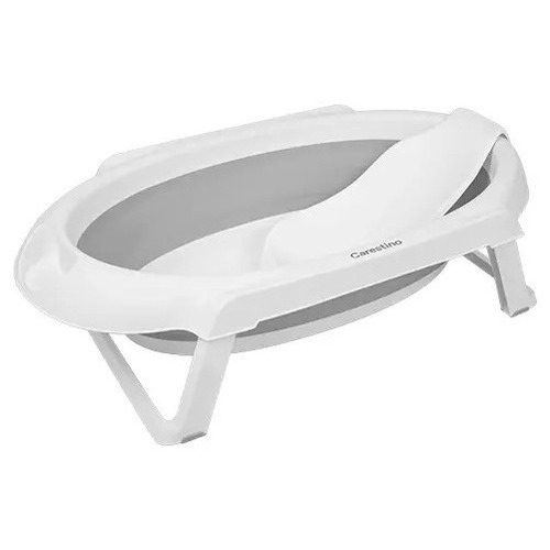 Bañera para bebe Carestino plegable gris con soporte