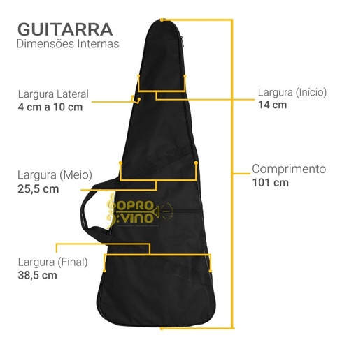 Imagem 1 de 6 de Capa Guitarra Stratocaster Luxo 04 Palhetas Flanela Lp Bags