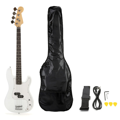 Imagen 1 de 7 de Bajo Electrico Acustico Femmto Precision Cuerda Bajos Color Blanco Orientación de la mano Diestro