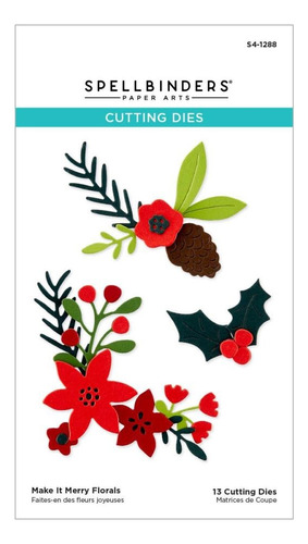 Scrapbooking Cortantes Spellbinders Merry Flores Navidad