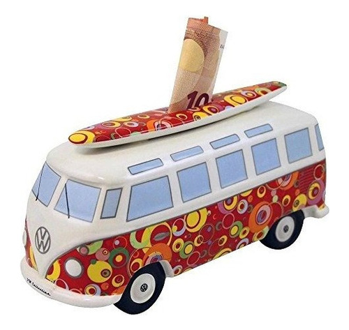 Coleccion Vw De Brisa Vw Bus T1 Moneybank Con Tabla De Surf