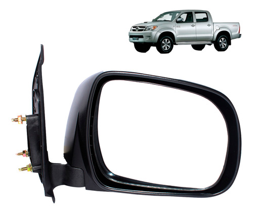 Espejo Derecho Negro Para Toyota Hilux 2.7 2005 2008 