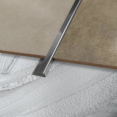 Angulo Guardacanto Perfil J Frigg Inox Porcelanato 10mm 2,5m