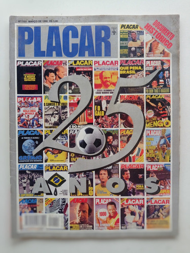 Revista Placar Nº 1001 - Mar/1995 - Especial 25 Anos 