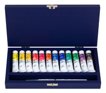 Comprar Acuarelas White Nights Estuche Madera Con 12 Pomos + Pincel