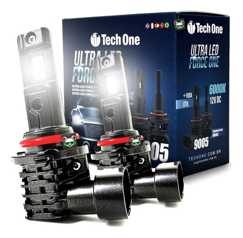 Kit Lâmpada Par Ultra Led Force One Hb3 6000k 4100lm Techone