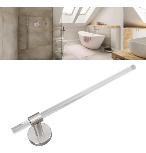 Soporte Para Toallero De Baño, Luz Transparente