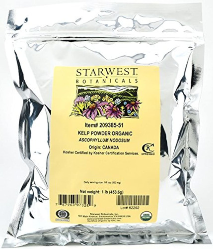 Starwest Botanicals Polvo Orgánico Kelp, 1 Libra