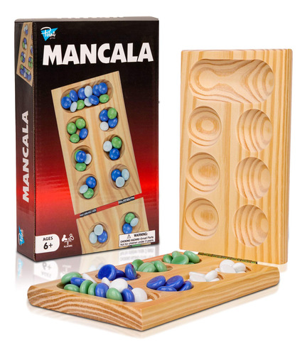 Point Games Solid Pine Mancala - Juego De Mesa Plegable Con.