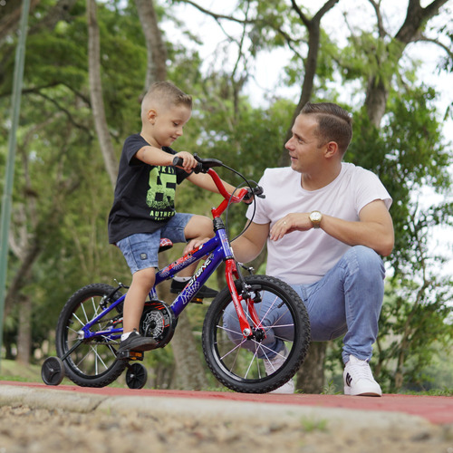 Bicicleta Infantil Aro 16 Hulk Menino Ktx Cor Vermelho/amarelo