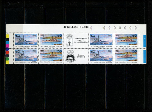 Sellos Postales De Chile. Serie Tradición Naval. Año 1987.