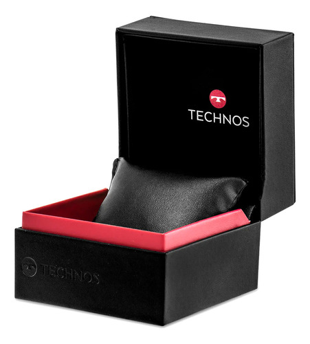 Relógio Technos Masculino Banhado A Ouro Cronógrafo Js15fw Correia Dourado Bisel Dourado Fundo Branco