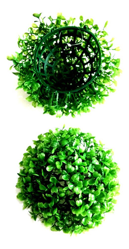 Esferas Follaje Verde Artificial 15 Cms Topiario Bola 2 Pzas