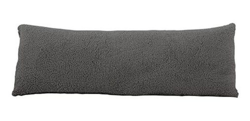 Funda De Almohada Ultra Suave Con Cierre Color Gris Oscuro
